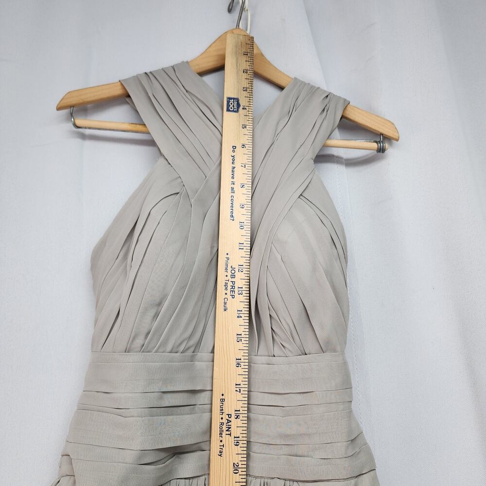 LanTing Bride Gray Halter Dress Small Lined Bridesmaid Prom Cocktail Formal READ - Picture 11 of 16
